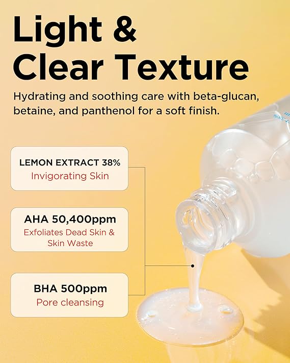 TOCOBO AHA BHA Lemon Facial Toner – 150 ml
