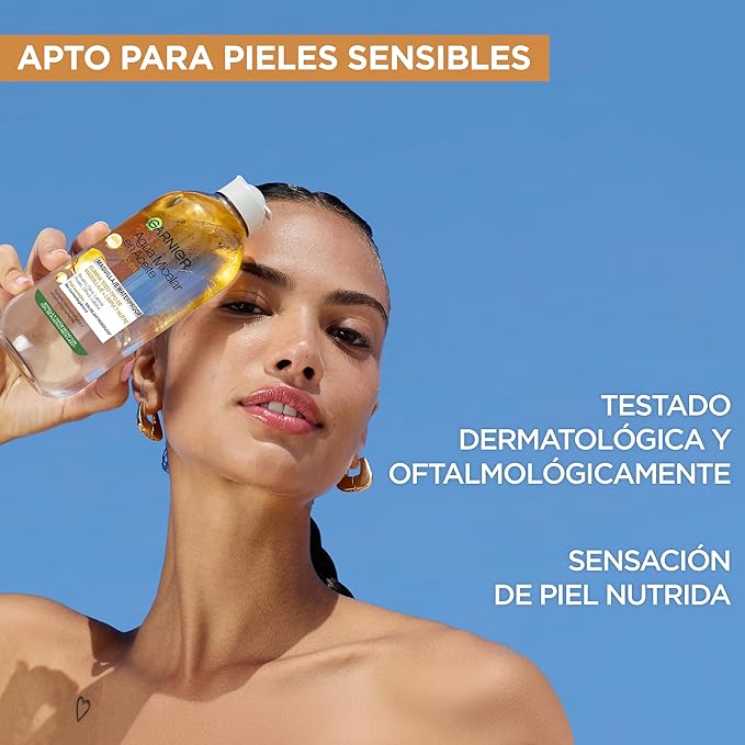 Garnier Skin Active Agua micelar desmaquillante bifásica, 400ml.