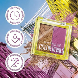 Maybelline Sombras de Ojos de larga duración, a prueba de agua, Color Rivals