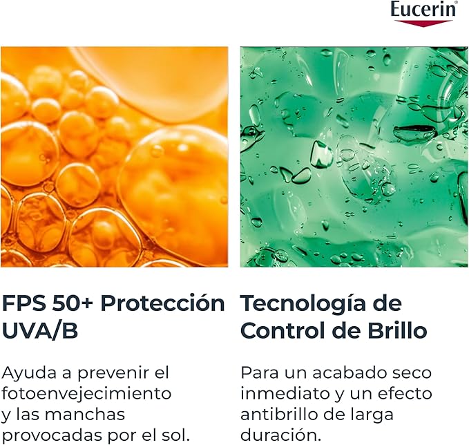 Eucerin Protector solar facial efecto mate toque seco Oil Control, , 50 ml