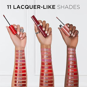L'Oréal Paris Laque Resistance, labial líquido con acabado brillante de larga duración, 5ml