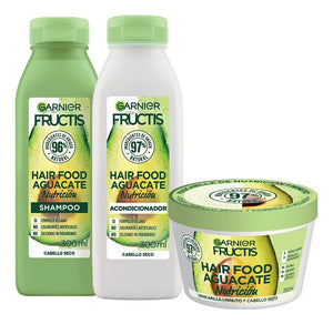 Garnier Fructis Hair Food Aguacate Mascarilla Nutrición para cabello seco, 350 ml.