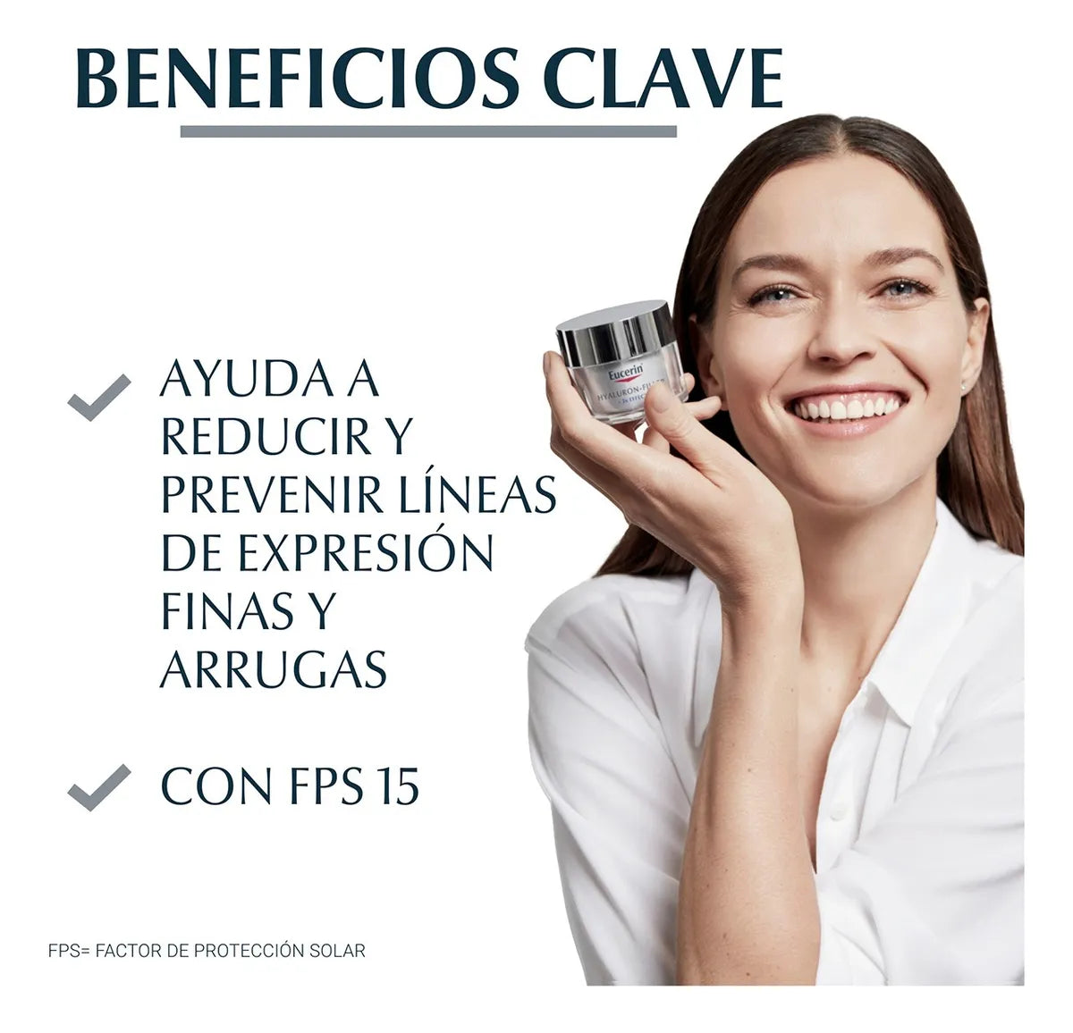 Eucerin Hf Crema Facial Día Fluida Antiarrugas Fps15 50ml