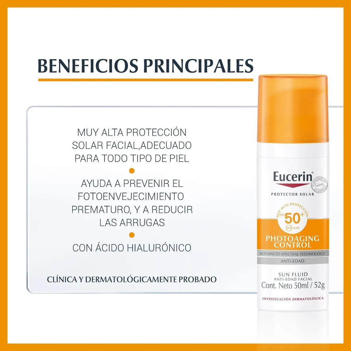 Eucerin Sun Control Protector Solar Facial Medio Fps50+ 50ml