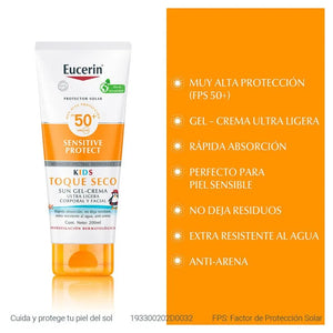 Eucerin Sun Kids Loción Corporal Piel Sensible Fps50+ 200ml