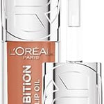 L'Oréal Paris, Plump Ambition lip oil para labios glossy, brillo labial voluminizador con ácido hialurónico