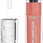 L'Oréal Paris, Plump Ambition lip oil para labios glossy, brillo labial voluminizador con ácido hialurónico