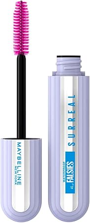 Maybelline The Falsies Surreal Extensions - Máscara de pestañas a prueba de agua, voluminizadora, alargamiento, maquillaje muy negro