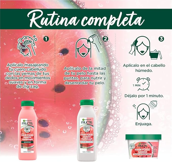 Garnier Fructis Acondicionador fructis hair food sandia 300ml
