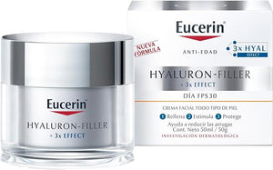 Eucerin Hyaluron-Filler, Crema Facial de Día Anti Arrugas con Protección Solar FPS 30