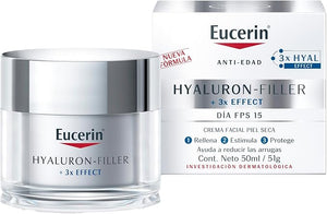 Eucerin Crema dia FPS 15+ ácido hialurónico Hyaluron Filler, 50 ml
