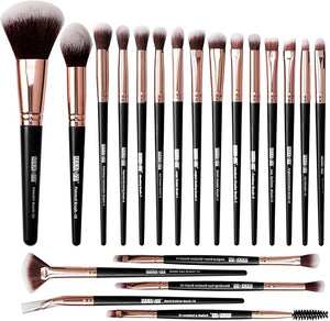 Brochas de Maquillaje 20 Piezas Set de Brochas para Maquillaje Profesionales Brochas Faciales Maquillaje