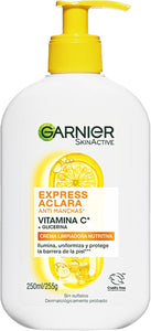 Garnier Skin Active Express Aclara Vitamina C Gel Limpiador Facial, Crema Hidratante 250ml