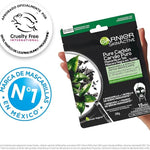 Garnier Skin Naturals Face Mascarilla facial en tela para piel grasa con carbon
