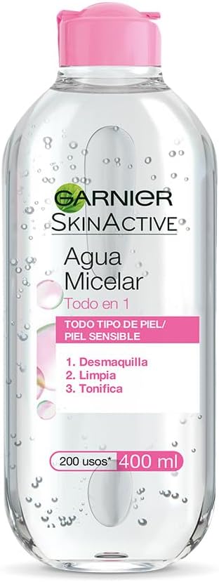 Garnier Skin Active Agua micelar desmaquillante Todo-en-1, 400ml.