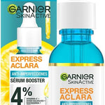 Garnier Express Aclara Sérum Anti-imperfecciones con Ácido Salicílico y Vitamina C, 30ml.