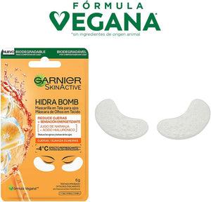 Garnier Skin Naturals Face Mascarilla facial en tela para ojos anti arrugas con naranja