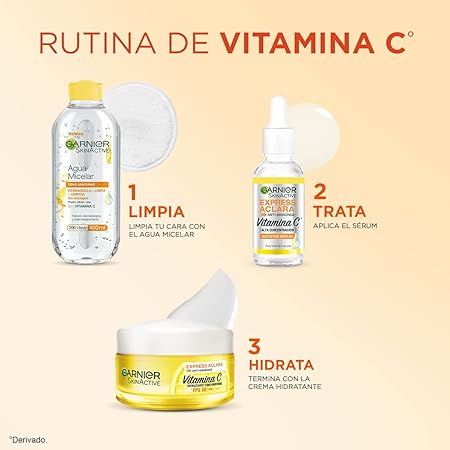 Garnier Skin Active Face Express Aclara Crema hidratante, tono uniforme con FPS30, 50 ml