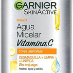 Garnier Express Aclara Agua micelar desmaquillante con Vitamina C Tono Uniforme, 400ml.